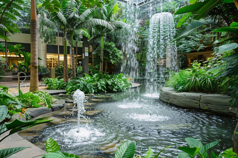 Backyard Waterfall Landscape in USA